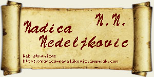 Nadica Nedeljković vizit kartica